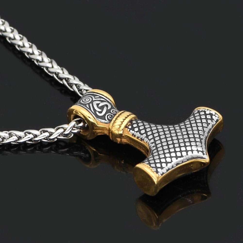 Vikings Mjolnir Stainless Steel Pendant Necklace