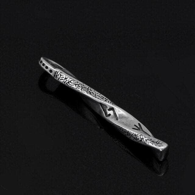 Vikings Twisted Rune Stainless Steel Pendant Necklace