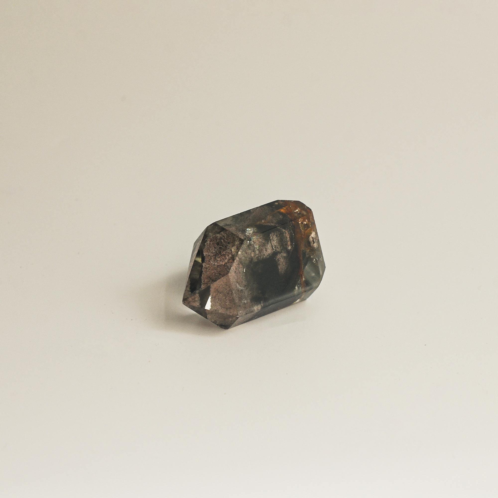 Hematite Phantom Quartz Crystal Tower | Short