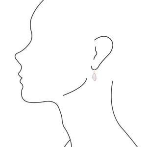Pink Opal and Bronze Drop Earring