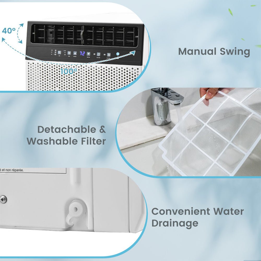 Premium Window Room Air Conditioner Unit With Remote, 6000/8000 BTU (SAK63172)