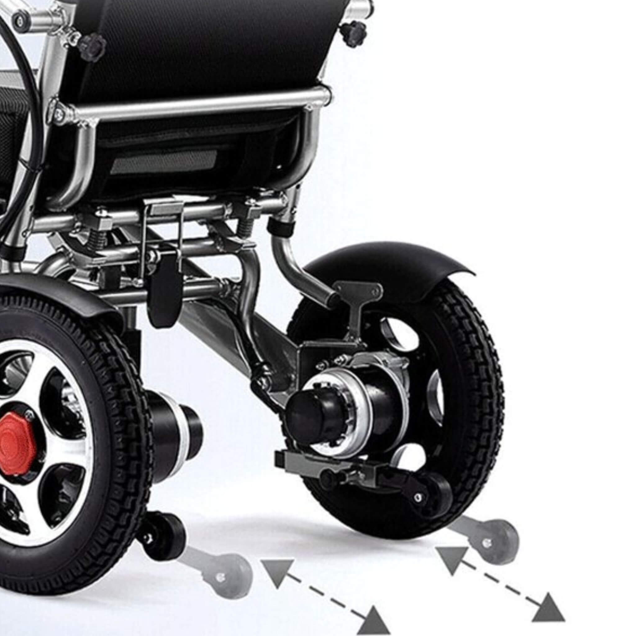 Pride E-7001 24V/12AH Heavy-Duty Electric Foldable Wheelchair W/ Damping System, 500W (SAK95206)