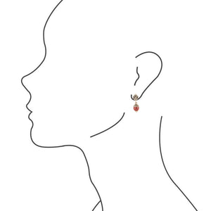 Raja Orange Sponge Coral Drop Earring