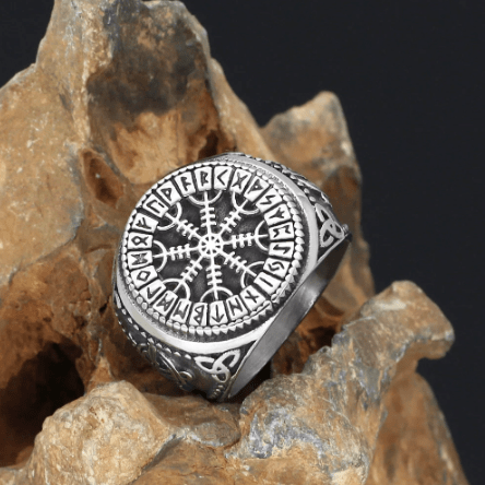 Vikings Helm of Awe Stainless Steel Ring