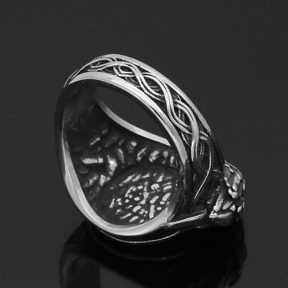 Viking Valknut Odin's Raven Stainless Steel Ring