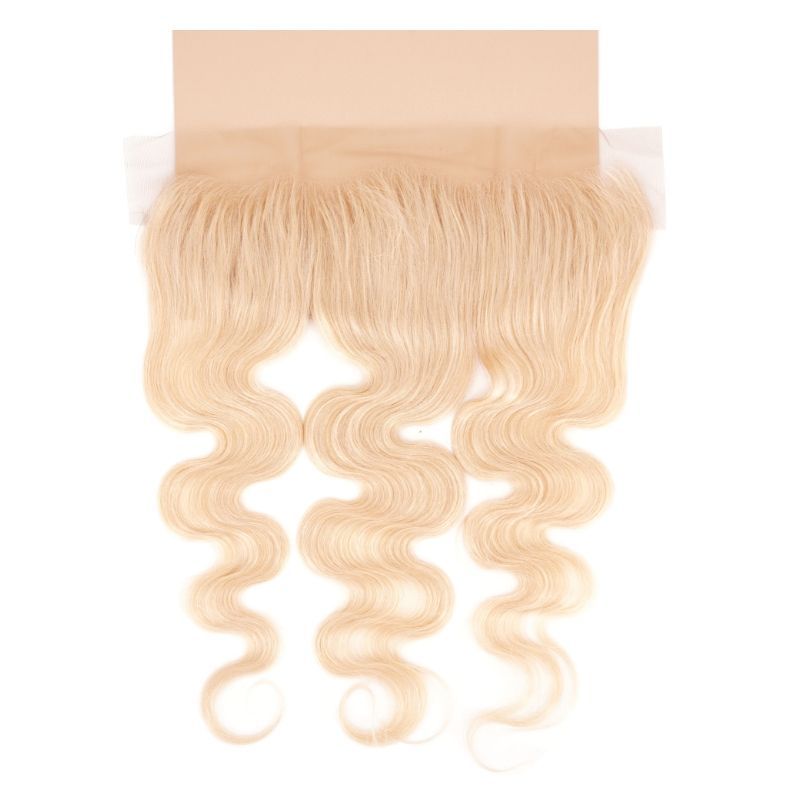 Blonde Body Wave 13x4 Transparent Lace Human Hair Frontal