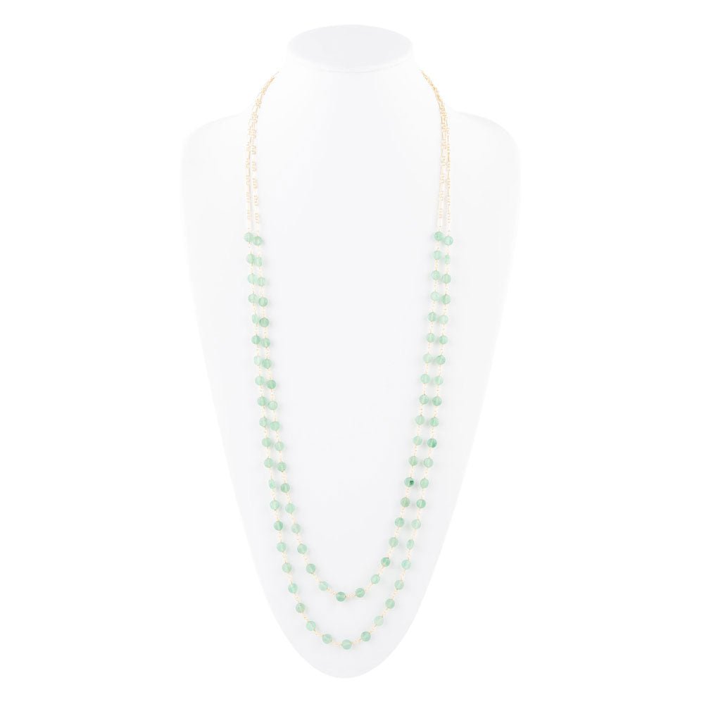 Two Row Green Aventurine Necklace