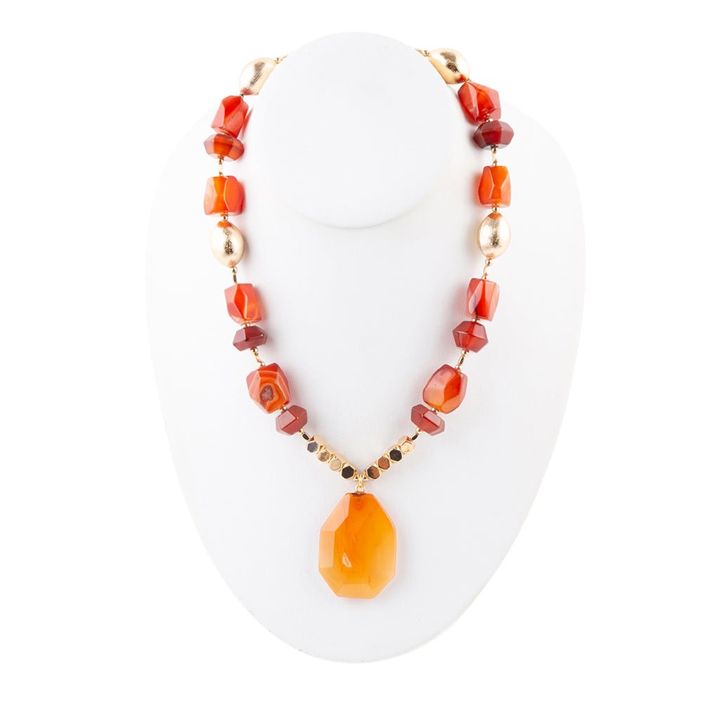 Victoria Carnelian Pendant Necklace