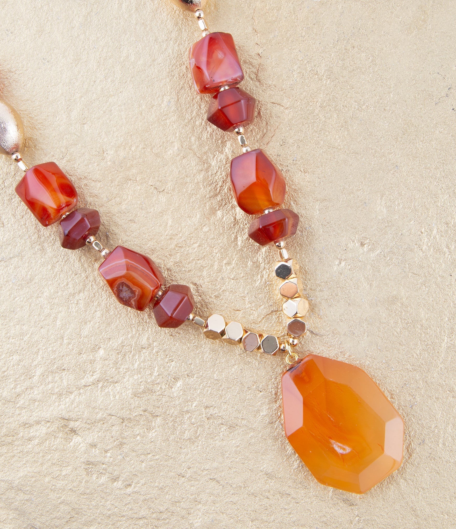 Victoria Carnelian Pendant Necklace