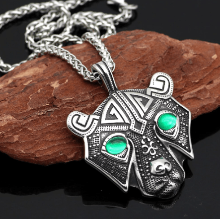 Vikings Bear Head Stainless Steel Pendant Necklace