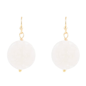 White Druzy Drop Earring