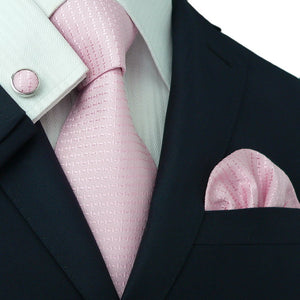 Pink Dot Pattern Tie Set