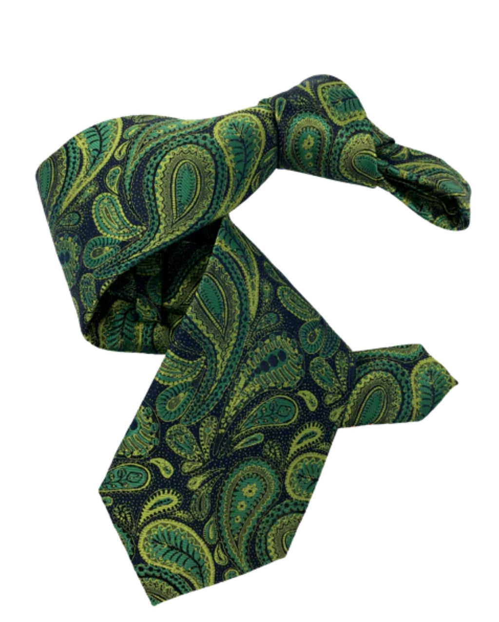 7 fold Green paisley Neckties