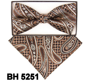 Brown paisley Bowtie