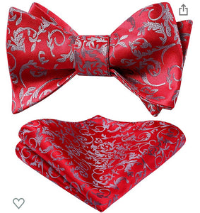 Red  Grey Bowtie