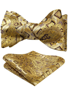 Gold Paisley Bowtie