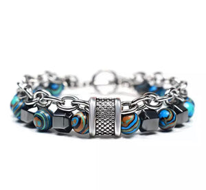 Stainless steel Blue Coral  Bracelet  order now